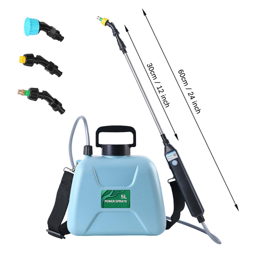 Large Capacity 5L Automatic Rechargeable PVC Plastic Electric Watering Pot Sprayer Portable Household Garden Sprayer Adjustable