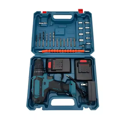 Inventory is limited. Limited-time sale.  21V 24 PCS Torque Impact Drill Cordless Screwdriver Screwdriver Impact Hammer Drill With Tool Box