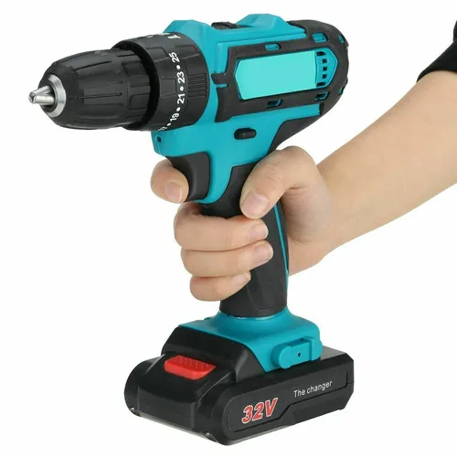 Inventory is limited. Limited-time sale.  21V 24 PCS Torque Impact Drill Cordless Screwdriver Screwdriver Impact Hammer Drill With Tool Box