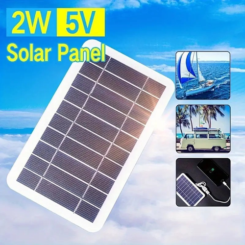 2W 5V Solar Charging Panel Solar Outdoor Mobile Phone Portable Solar Panel Charger