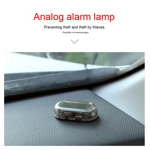 2 Solar-powered LED decorative anti-theft flashing lights in red and blue. No wiring required. Warning lights for vehicles. LED flashing warning lights.