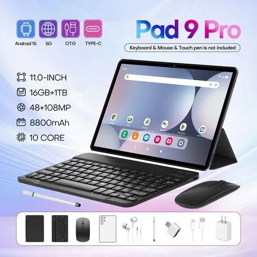 🔥2025 model 10.1-inch in-cell screen Pad9PRO tablet computer