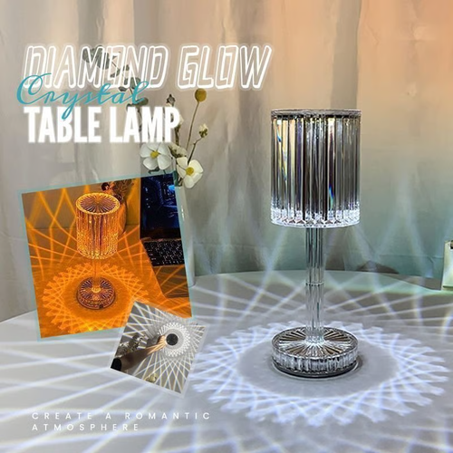 Touching Control Crystal Lamp  16 RGB Colors Dimmable with Remote Control (Rechargeable)