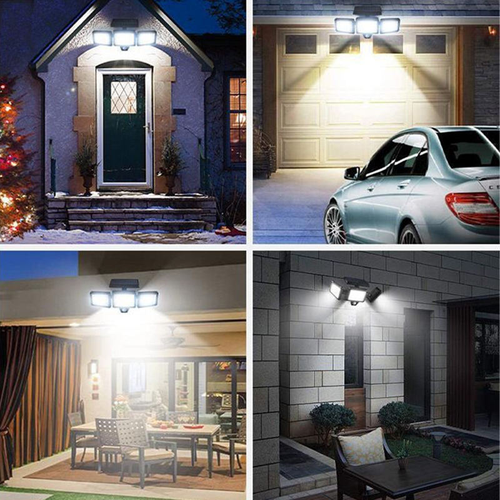 2025 Outdoor Solar Powered Garden Lamp Motion Sensor LED Solar Wall Light Security Lamp Remote Control