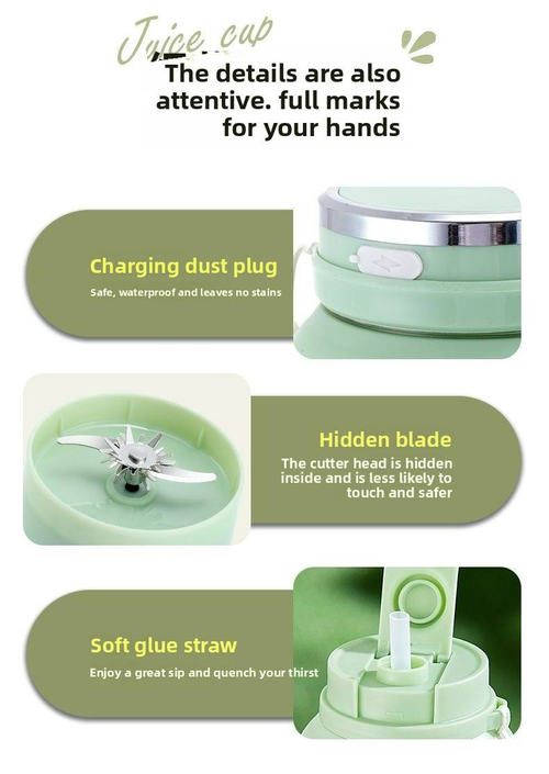 2025 New Multifunctional  Juicer Cup Large Capacity Wireless USB Power Source for Household Outdoor Personal Portable Use