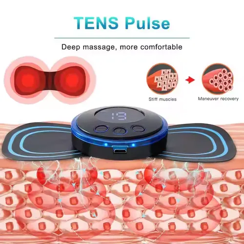 Portable adjustable force rechargeable massage patch