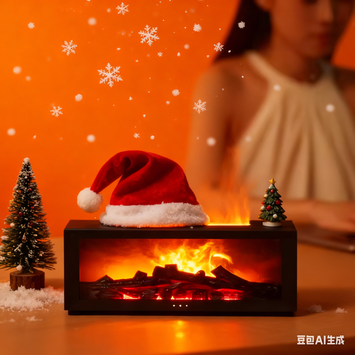 Warning 🔥 Warning 🔥 Warning 🔥 Christmas big sale 🔥🔥🔥Flame Fireplace Aroma Diffuser Humidifier Night Light Aromatherapy Timer Gift Atmosphere