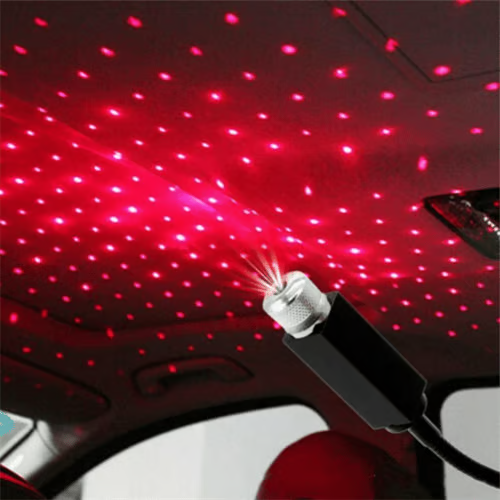 Car Interior Roof LED Star Light USB Atmosphere Starry Sky Night Projector Lamp