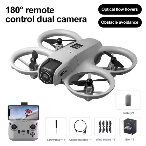 GT3 Mini Optical Flow Beginner Drone 4K Dual Cameras Foldable RC Quadcopter 6-minute Flight Time Obstacle Avoidance Features