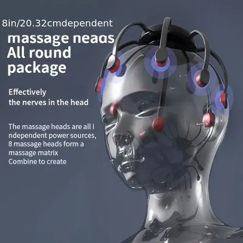 1pc 8-Finger Head Massager