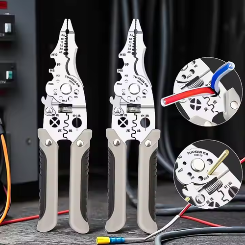 💥Multifunctional Folding Wire Stripper-Professional Electrician Tool A multi-functional electrician's pliers that every household must have prepared.