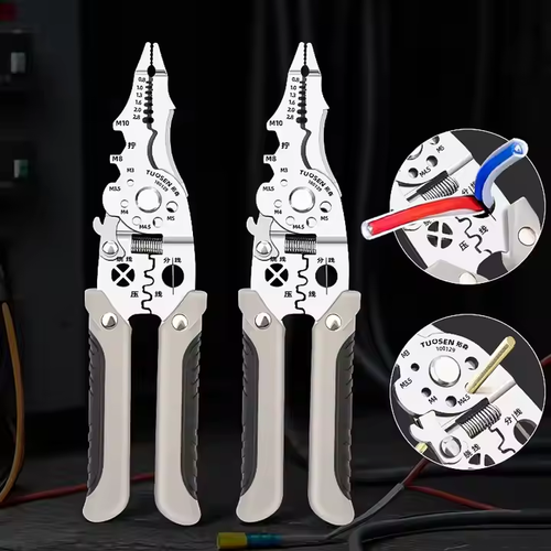 💥Multifunctional Folding Wire Stripper-Professional Electrician Tool A multi-functional electrician's pliers that every household must have prepared.
