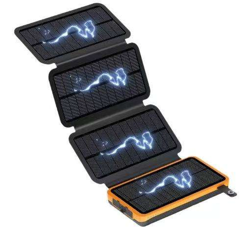 2025 Hot Sale Outdoor Solar Power Banks Portable Battery Charger Supply 20000mah Phone Quantity Led