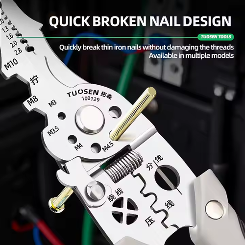 💥Multifunctional Folding Wire Stripper-Professional Electrician Tool A multi-functional electrician's pliers that every household must have prepared.
