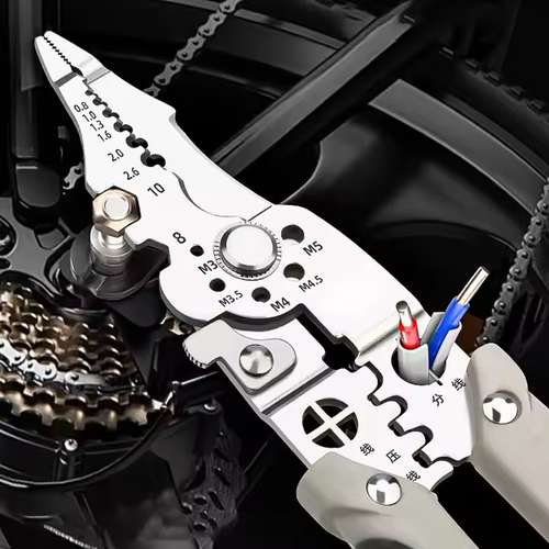 💥Multifunctional Folding Wire Stripper-Professional Electrician Tool A multi-functional electrician's pliers that every household must have prepared.
