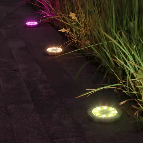 Solar ground lamp - 16 light bulbs - Waterproof type - Outdoor ground lighting - Suitable for outdoor garden lights, landscape lights, courtyard walkways, terraces, lawns -