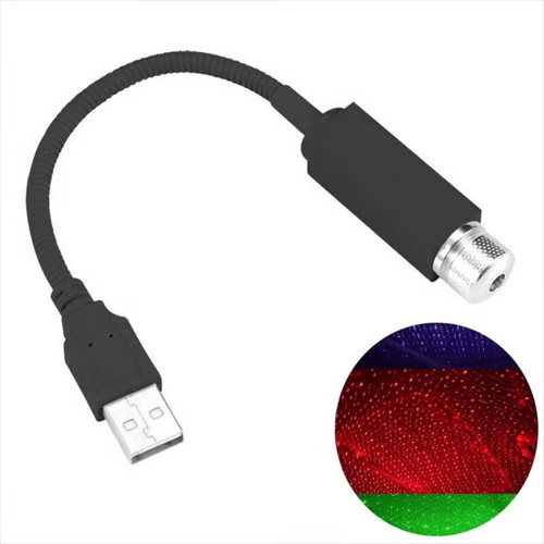 Car Interior Roof LED Star Light USB Atmosphere Starry Sky Night Projector Lamp