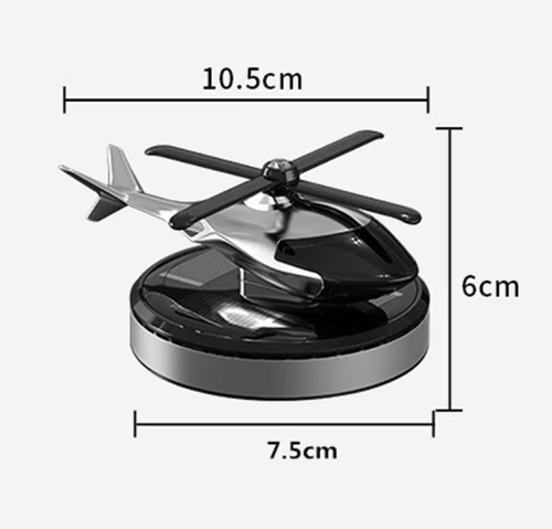 Automobile solar-powered rotating helicopter perfume essential oil aromatic car solar-powered aircraft air freshener perfume