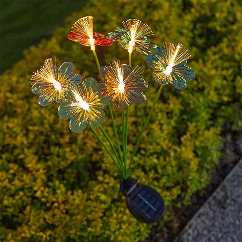 Solar Garden Decoration New Upgraded Solar Swaying Light Sway by Wind Solar Butterfly Fiber Lamp for Yard Pathway Street