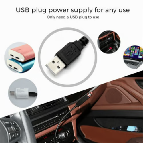 Car Interior Roof LED Star Light USB Atmosphere Starry Sky Night Projector Lamp