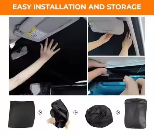 🔥🔥🔥Car Front Window Sunshade Cover Sun Shade Windshield Visor Windscreen Folding Auto UV Protection Curtain Styling Accessories