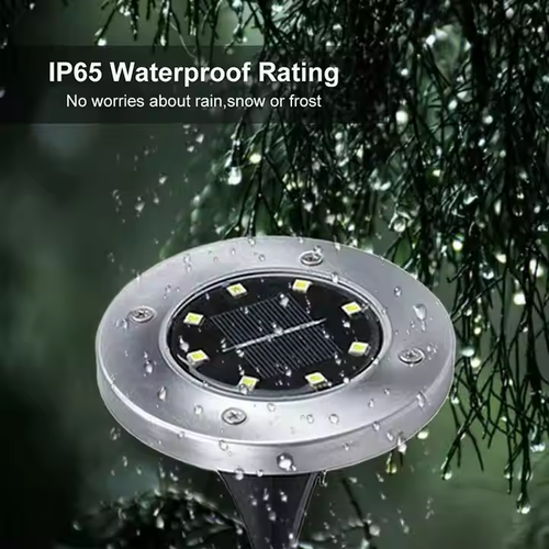 Solar ground lamp - 16 light bulbs - Waterproof type - Outdoor ground lighting - Suitable for outdoor garden lights, landscape lights, courtyard walkways, terraces, lawns -