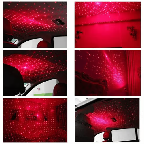 Car Interior Roof LED Star Light USB Atmosphere Starry Sky Night Projector Lamp
