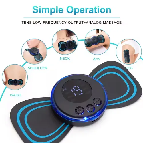 Portable adjustable force rechargeable massage patch