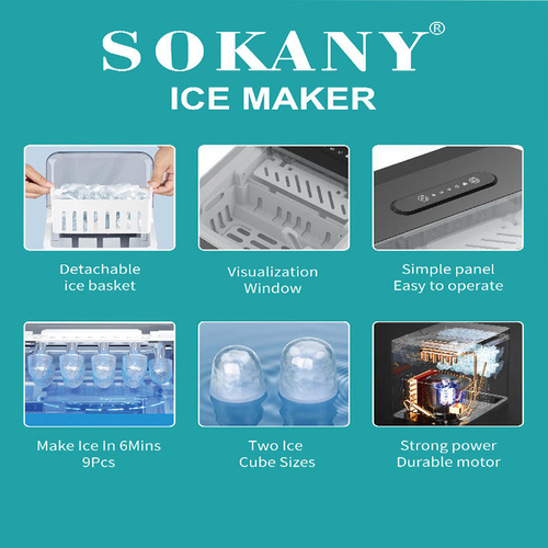 Household Small Ice Cube Maker, Quick Ice-making Machine