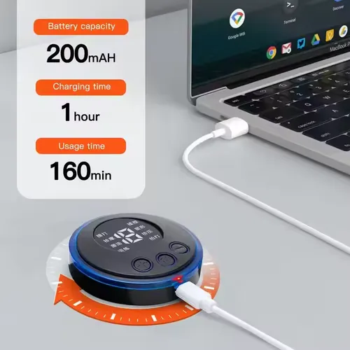 Portable adjustable force rechargeable massage patch
