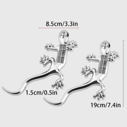 1PCAutomotive Supplies Solar Gecko Car Sticker 8 Lights Stereo LED Anti-rear-end Warning Lights Modified Car Accessories
