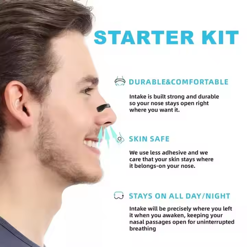 Nasal Breathing Dilators Starter Kit Nasal Dilator Sleep Nasal Breathing Skin Safe Nasal Strips for Strength Snoring Solution