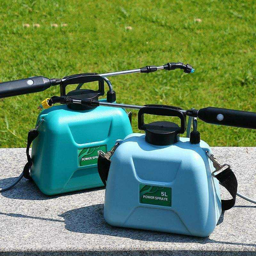 Large Capacity 5L Automatic Rechargeable PVC Plastic Electric Watering Pot Sprayer Portable Household Garden Sprayer Adjustable