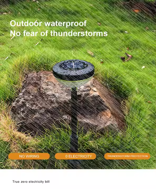 New Pattern Design RGB Waterproof Solar Garden Outdoor Landscape Lawn Ground Light Lamp