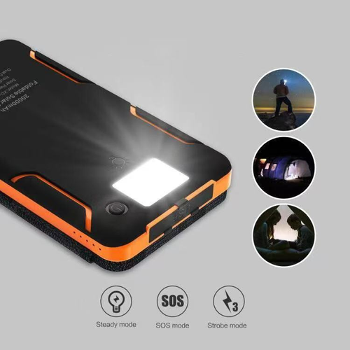 2025 Hot Sale Outdoor Solar Power Banks Portable Battery Charger Supply 20000mah Phone Quantity Led