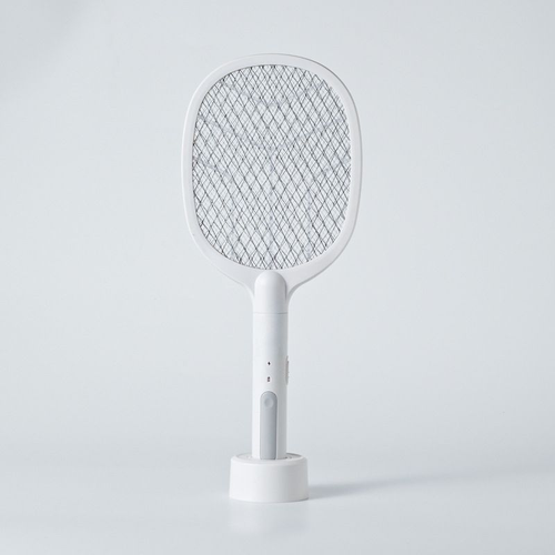 Efficient Fly Swatter Handheld Electric Mosquito Swatter Racket Mosquito Killer Bug Zapper Racket With Base