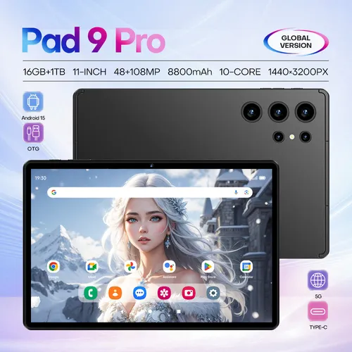 🔥2025 model 10.1-inch in-cell screen Pad9PRO tablet computer