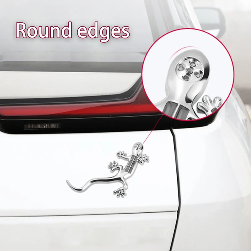 1PCAutomotive Supplies Solar Gecko Car Sticker 8 Lights Stereo LED Anti-rear-end Warning Lights Modified Car Accessories