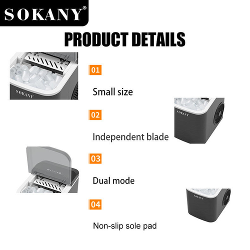 Household Small Ice Cube Maker, Quick Ice-making Machine