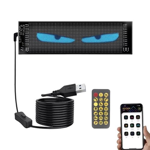 Cars LED Matrix Panel Devil Eyes Light Colorful Eye Lamp Soft Screen Car Windows Large Programmable Flexible LED for Trucks Car