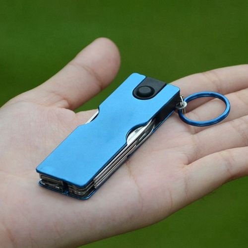 Ultra-thin Multi-function Nail Clipper Combination Tool with LED Light Scissors EDC Portable Outdoor Survival Gadget Tool