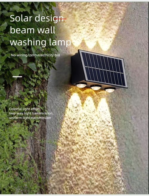 Smart solar wall washer light 24-hour automatic protection