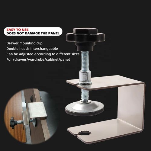 Embedded stainless steel thickened drawer installation fixture, drawer auxiliary installation artifact