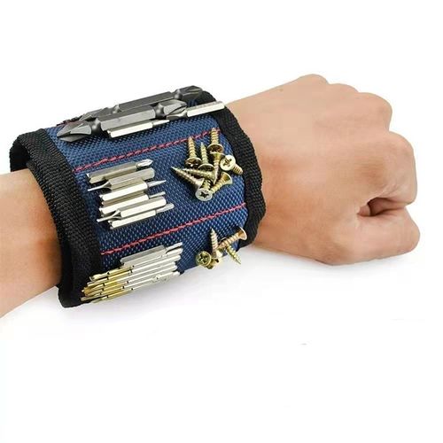 New Magnetic Wristband Men & Women's Tool Bracelet with 10 Strong Magnets to Hold Screws Nails and Drilling Bits
