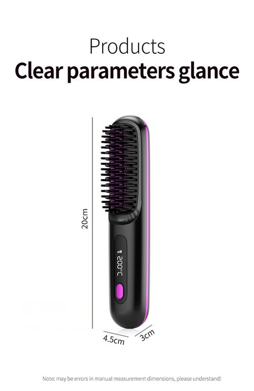 New Design Professional Portable Hair Straightener Brush USB Charging Cordless Electric Hair Straightener Comb Brush