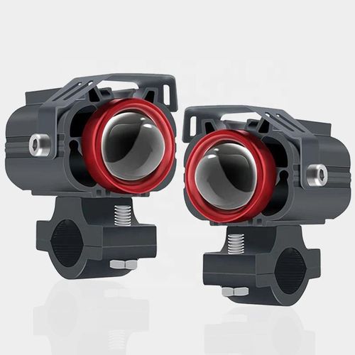 Dual Color Motorcycle Spotlight LED Lens Headlamp Running Light Work Light Fog Light DRL Bulb Car Truck SUV ATY