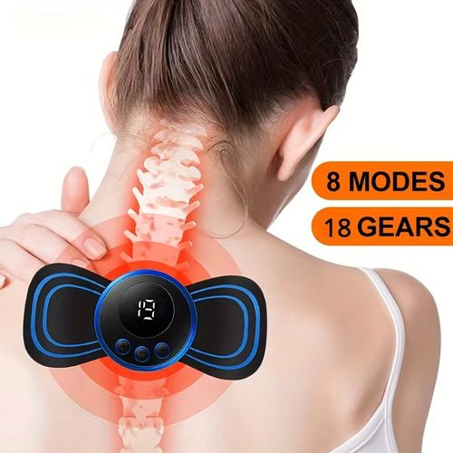 Portable Mini Massage Patch Back Neck Legs Smart Electric Pulse 8 Modes Muscle Massager