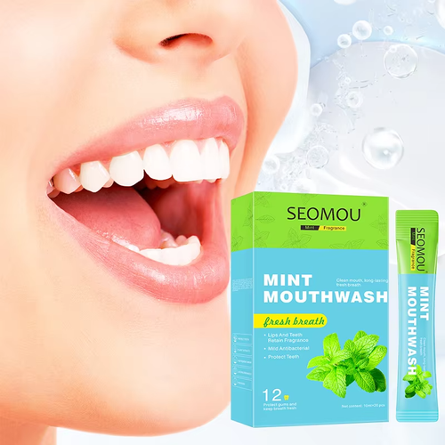 SADOER Plant Nourishing Mint Alcohol-free Mini Portable Mouthwash Teeth Whitening Probiotic Oral Cleansing Products