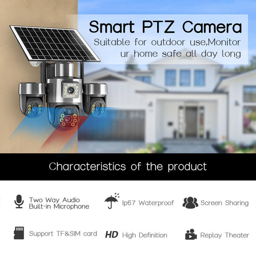 2026 New Model Multi-functional Solar-Powered Camera & HD Night Vision Monitor (Cash on Delivery Supported)