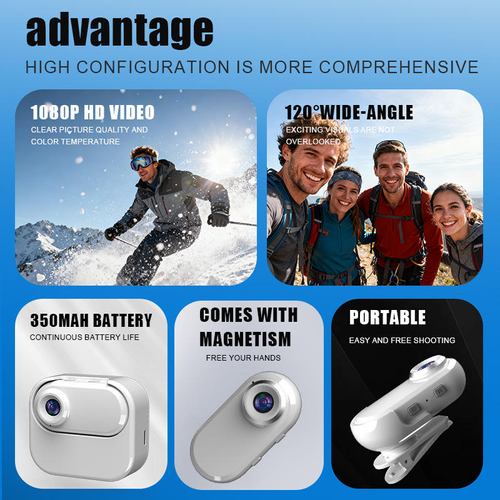 Mini 1080P WiFi action camera（Includes a free 32GB memory card）